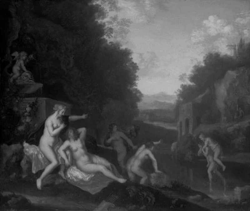 Diana fa ilò bagno con le sue ninfe - Museum (instelling) Staatliche Kunsthalle Karlsruhe